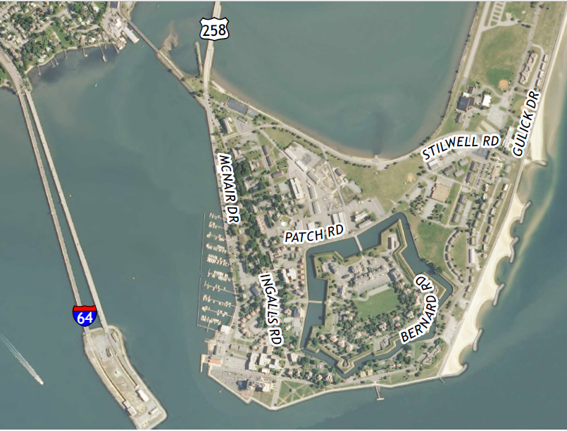 locating the Coastal Artillery School at Fort Monroe in 1907 led to construction of additional facilities on Ingalls Road