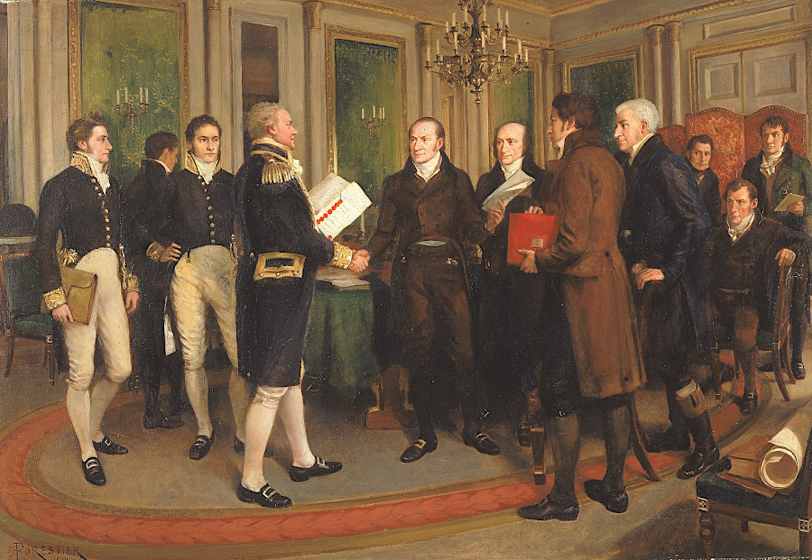 implementation of the provision to return enslaved property in the Treaty of Ghent required arbitration by Czar Alexander I of Russia