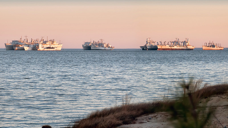 views of James River Reserve Fleet in 1996 and 2012