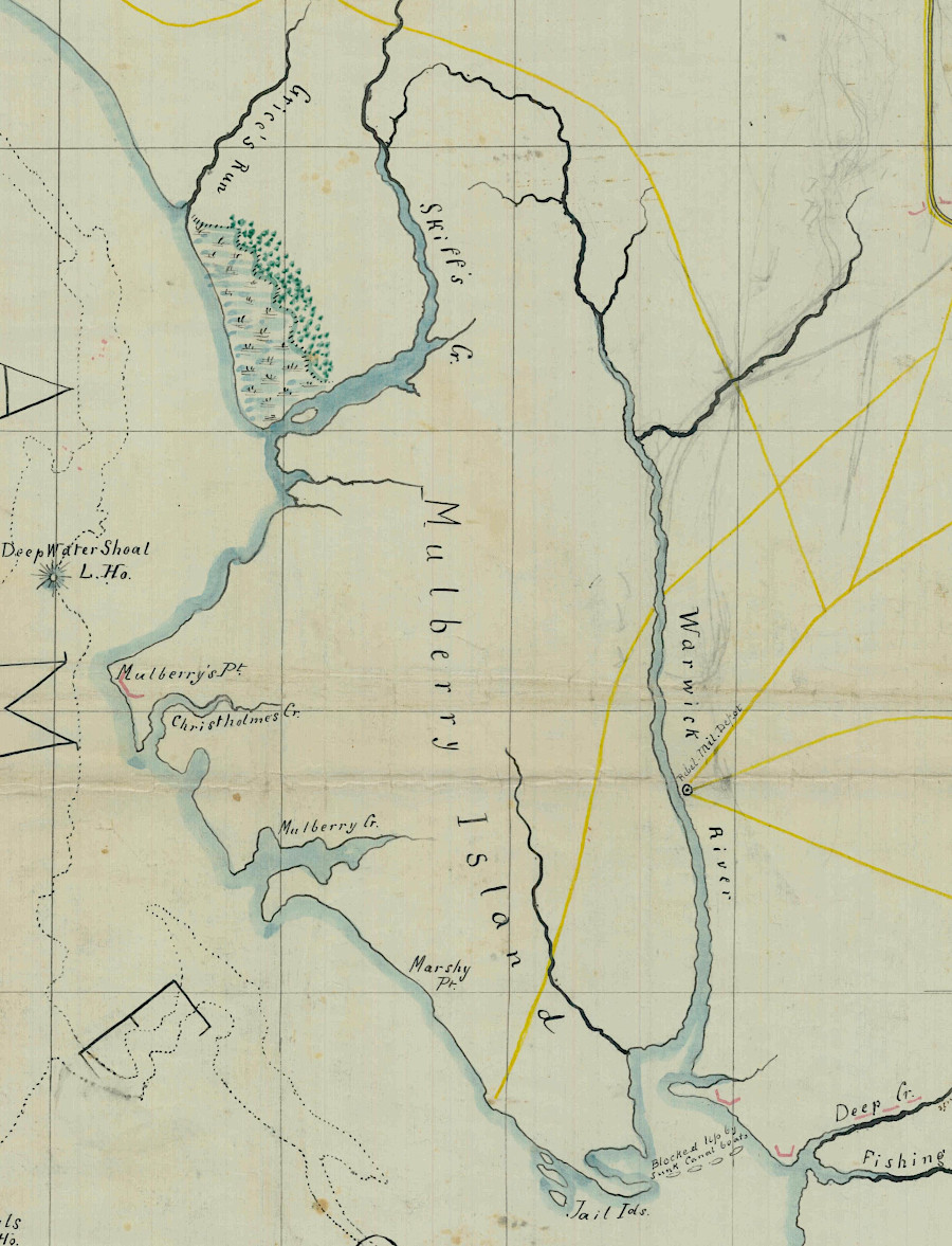 Mulberry Island at the start of the Civil War