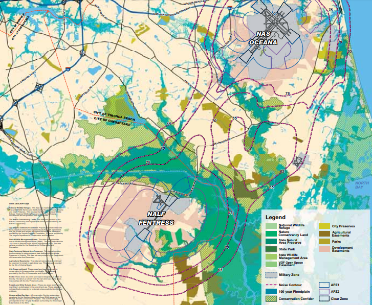conservation areas were already created in addition to suburban development surrounding the military bases