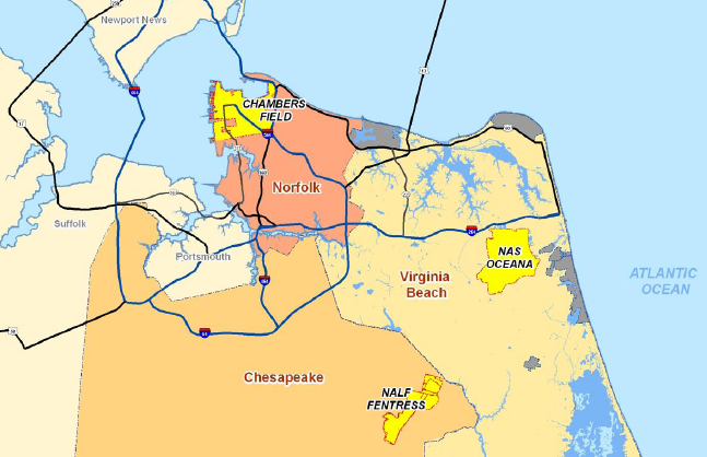 the 2005 Hampton Roads Joint Land Use Study promised more consideration of military concerns regarding development around three military airfields