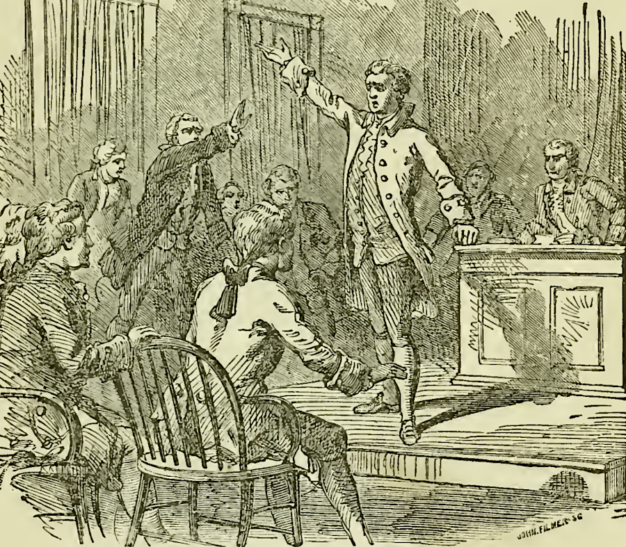 on May 30, 1765, Patrick Henry got the House of Burgesses to pass five resolutions objecting to the Stamp Act
