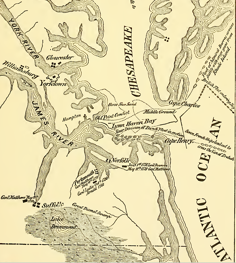 British fleets seized Portsmouth in May 1779, October 1780, and January 1781