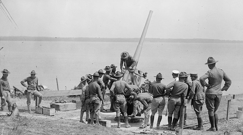 Marines training at Quantico during World War I