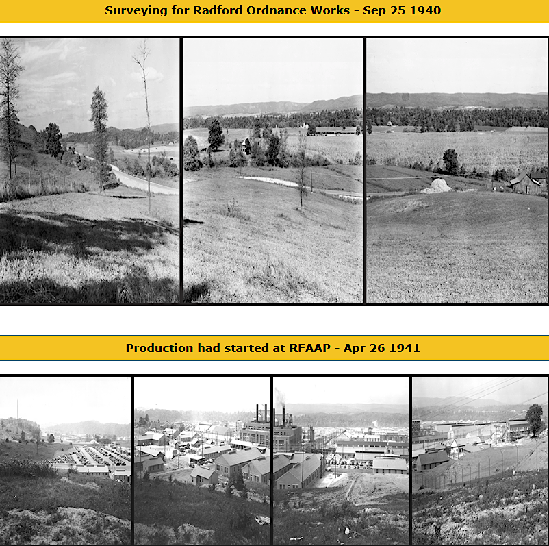 construction of the Radford Army Ammunition Plant was rapid