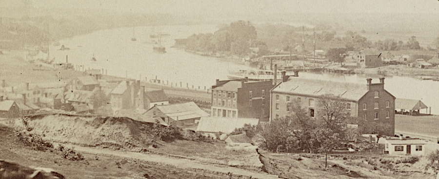 Confederates ironclads were trapped at Rocketts Landing, but deterred the  Union Navy from sailing up the James River to Richmond