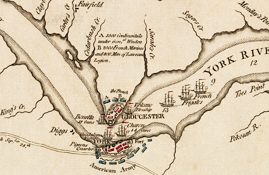the presence of French fleets in the Chesapeake Bay and Atlantic Ocean were key to the British defeat in the land battle at Yorktown