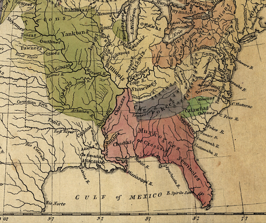 the Cherokee lived west of the Blue Ridge