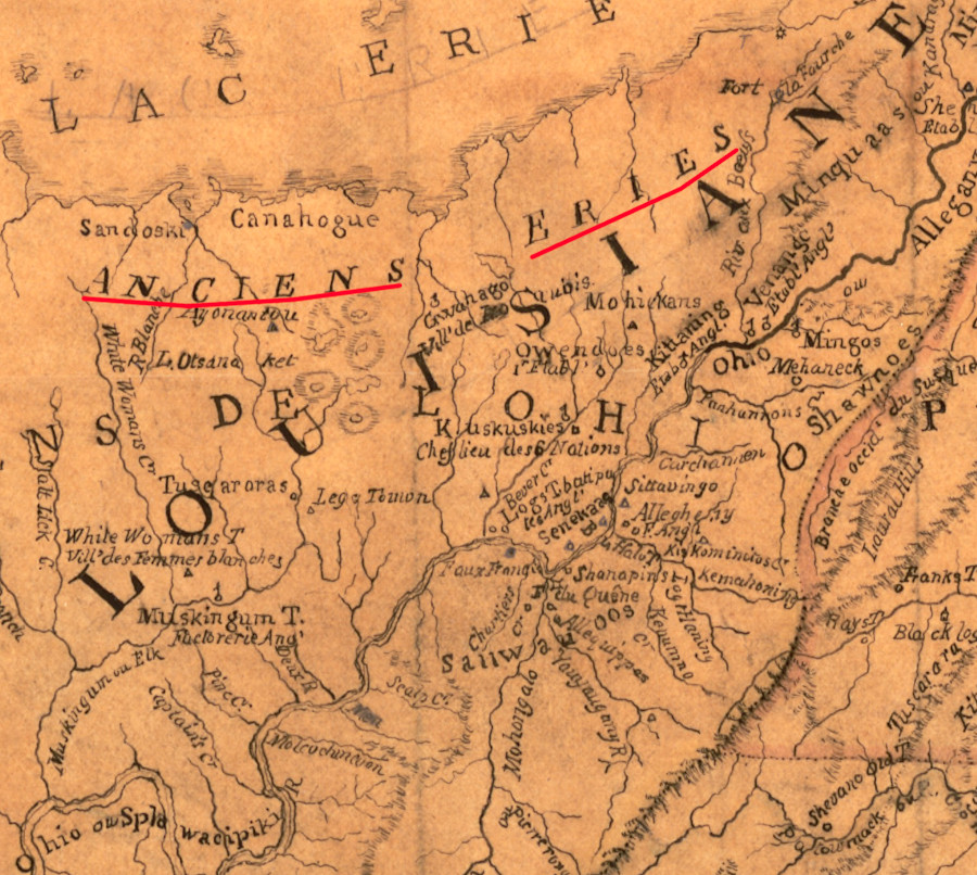 the Erie lived west of the Iroquois until being defeated and scattered in the Beaver Wars