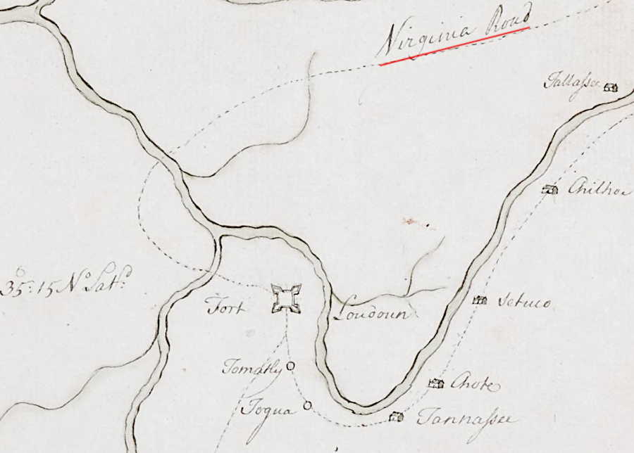 William Byrd III could have marched to Fort Loudoun via the Virginia road