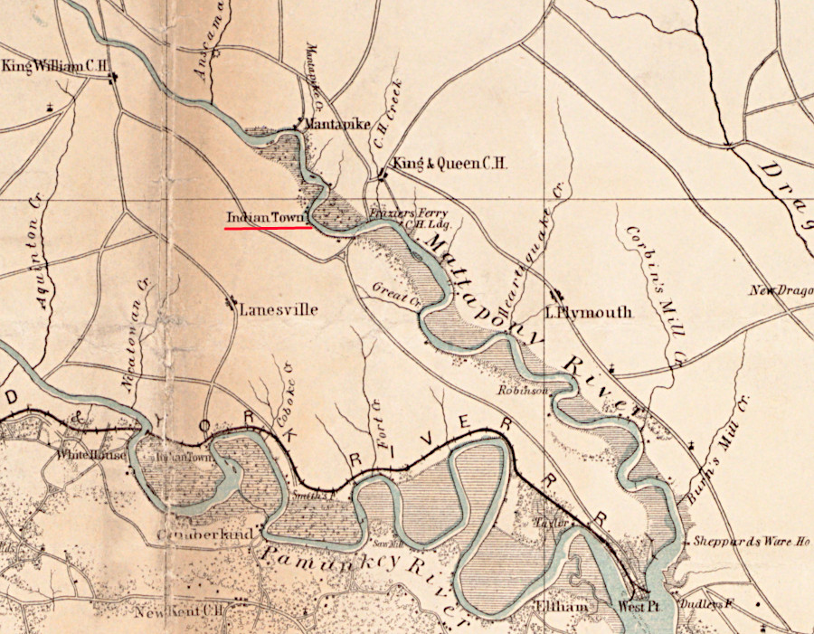 the enduring presence of the Mattaponi was recorded on Civil War maps