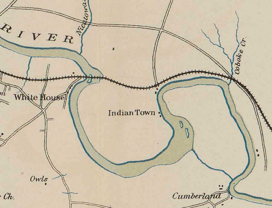 during the Civil War, Union cartographers showed where the Pamunnkey were living