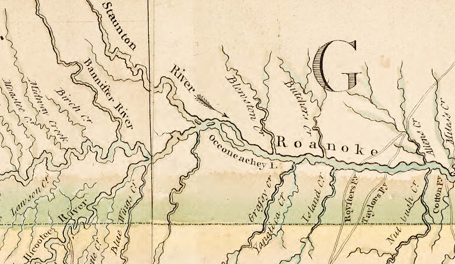 Occaneechee Island was a key trading location in the Piedmont for deerskins and furs from groups living as far west as the Tennnessee River