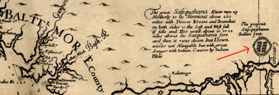 the Susquehannock with their fort controlled the fur trade in the Susquehanna River valley in 1670, before the Iroquois made them subordinate