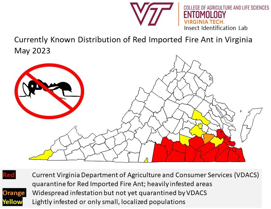 fire ants have expanded their range in Virginia as the climate has warmed
