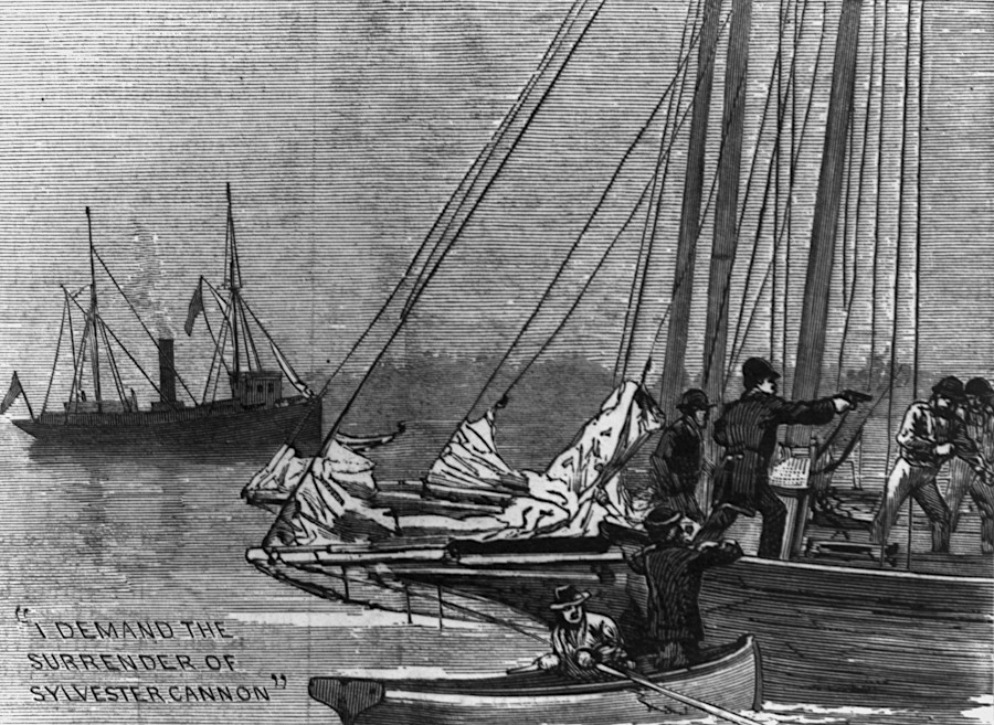 Virginia authorities used force to seize Marylanders who were illegally dredging for oysters