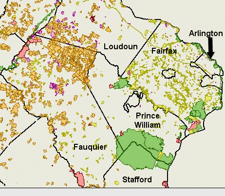 managed conservation lands in Northern Virginia