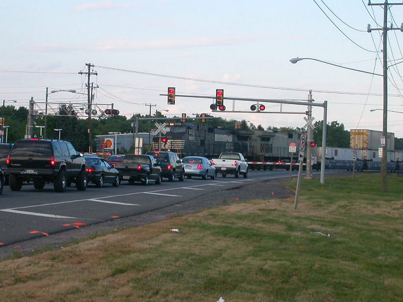 train crossing Route 29 at Gainseville