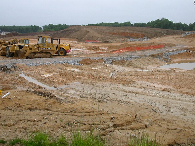 Land clearing in Prince William County, opposite McCoart Administrative Center