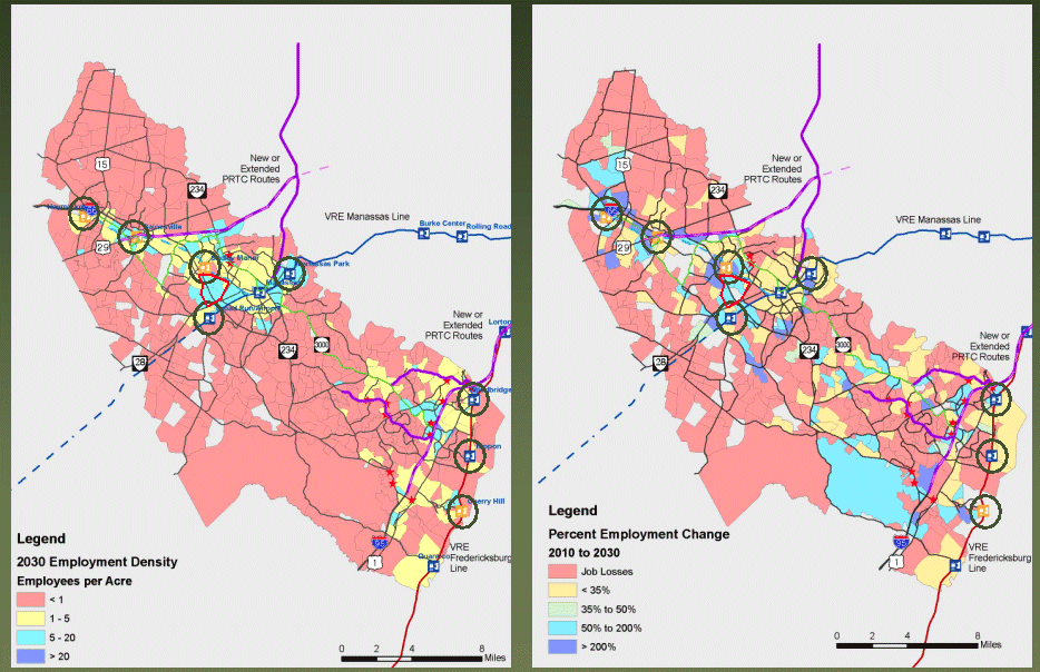 growth projections used for transportation planning in Prince William