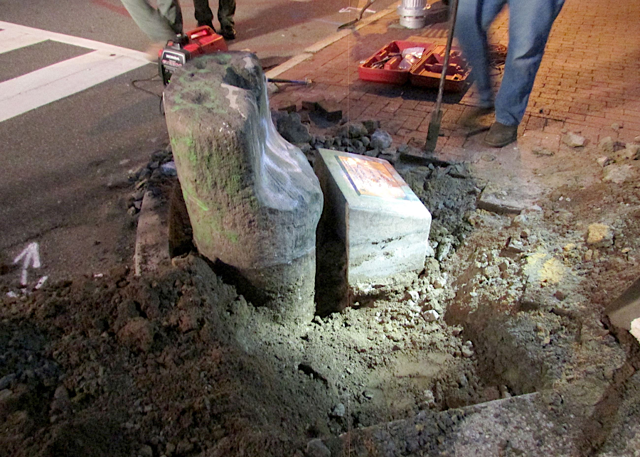 removal of the slave auction block on June 5, 2020