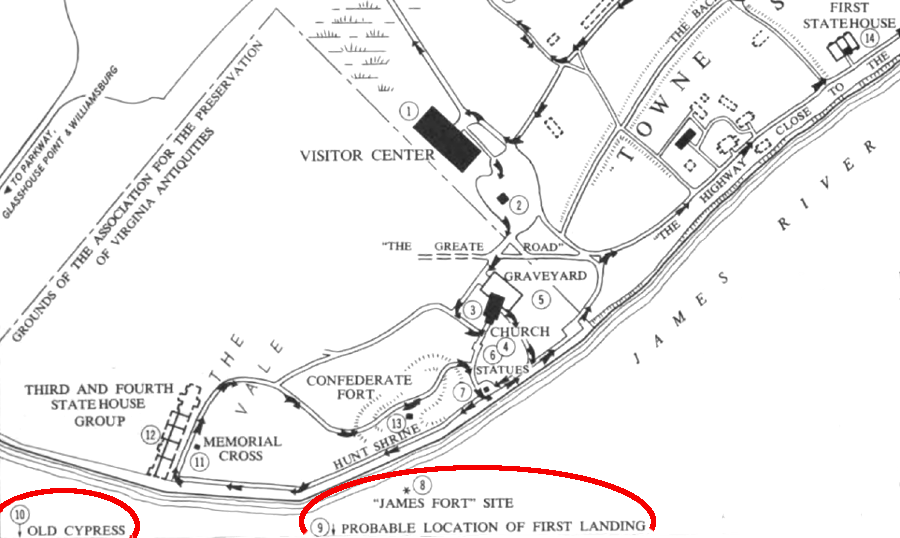at the 300th anniversary in 1957 (and for nearly four more decades), the National Park Service repeated the traditional belief that the original site of the fort at Jamestown had been eroded away by the river