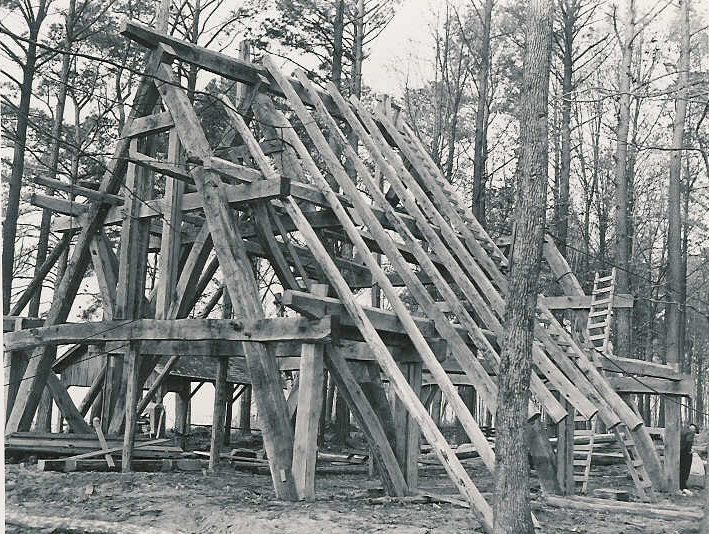 the glasshouse at Jamestown was reconstructed in 1956