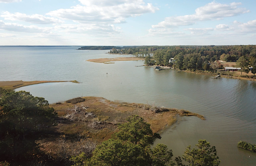 Machicomoco State Park offered an impressive vista of the York River