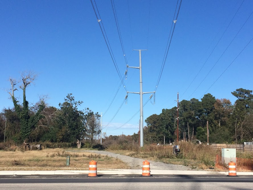 new powerline crossing US 60 in November, 2018