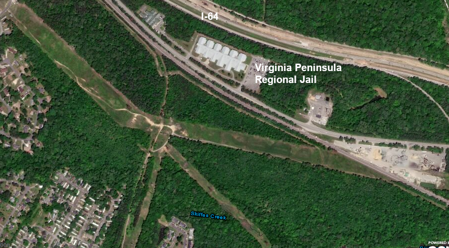 site of the Skiffes Creek substation, prior to construction