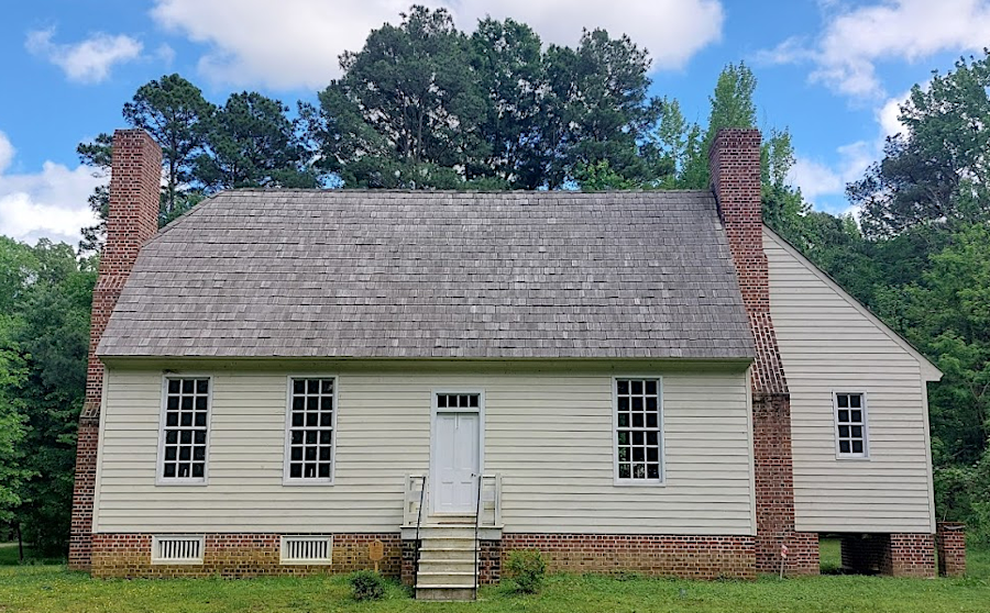 reconstruction of James Monroe's birthplace, just south of Colonial Beach in Westmoreland County