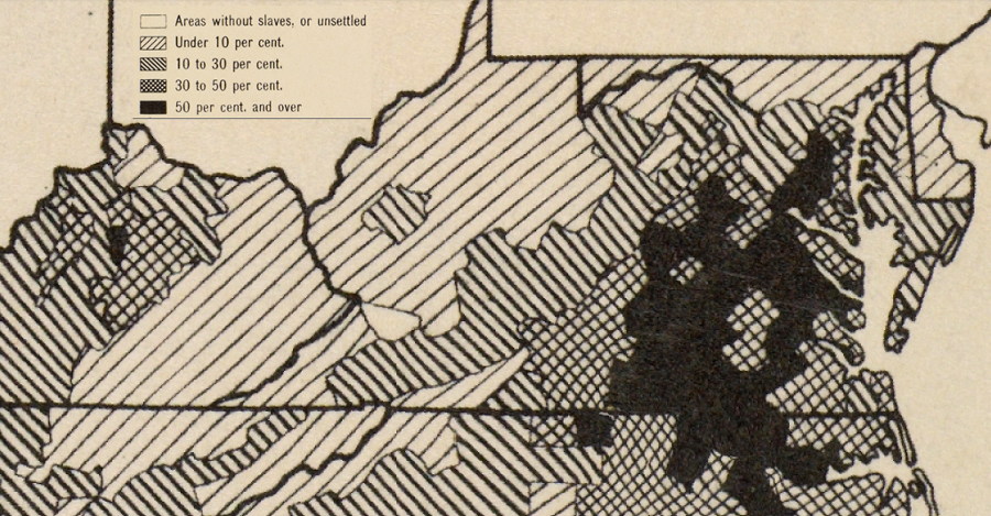 by 1860, slaves were the majority of the population in a substantial portion of Tidewater and Piedmont Virginia