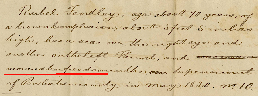 Rachel Findley recovered her freedom and that of her children because she was descended from a Native American woman