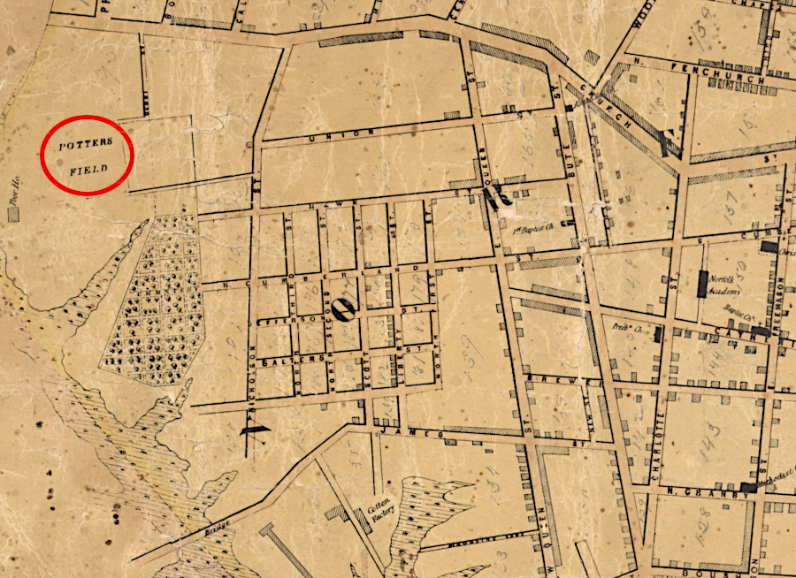 Norfolk established a potter's field in 1827, and allowed people of colour to be buried there