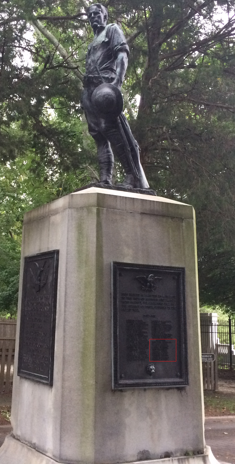 the monument honoring World War I veterans at Suffolk's Cedar Hill Cemetery identified those who died in the war by race
