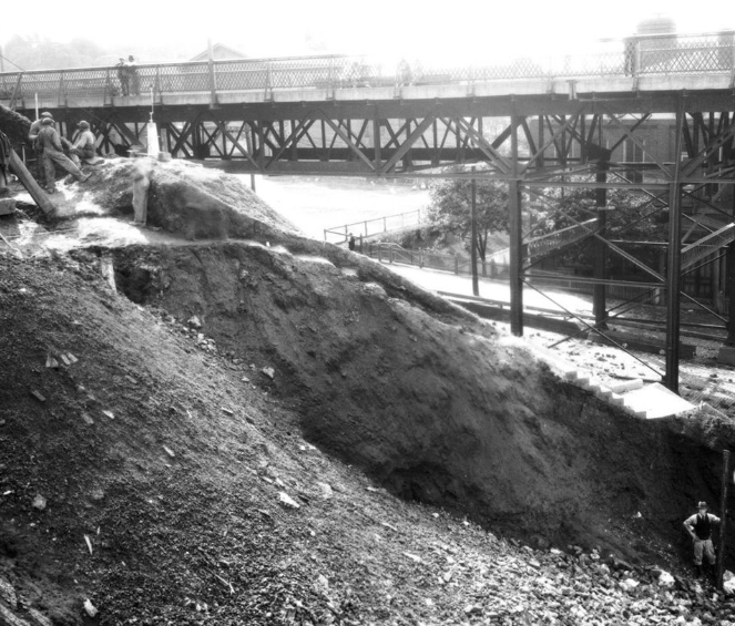 western portal of the Church Hill Tunnel after it collapsed