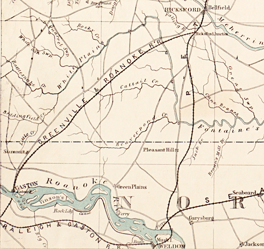 Greensville and Roanoke Railroad in 1862