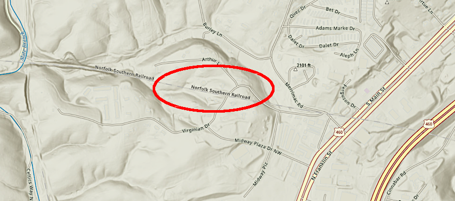 the Virginian Railway built the mile-long Merrimac Tunnel to cross the Eastern Continental Divide