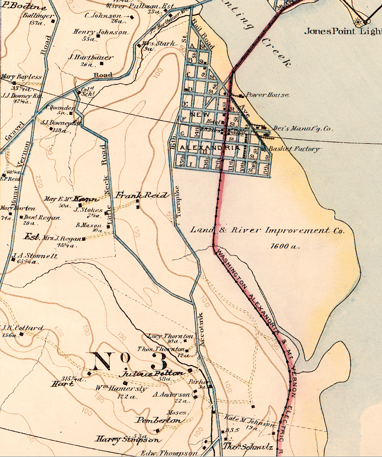 the streetcar line which opened in 1892 provided direct access to New Alexandria