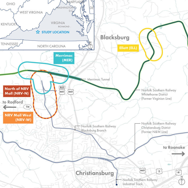 the Ellett and Merrimac options were eliminated in early 2022