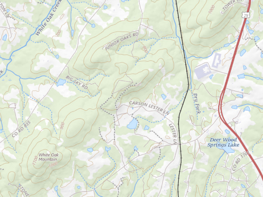 the Norfolk Southern Railroad still crosses White Oak Mountain about 11 miles north of the old Stillhouse Trestle in Danville