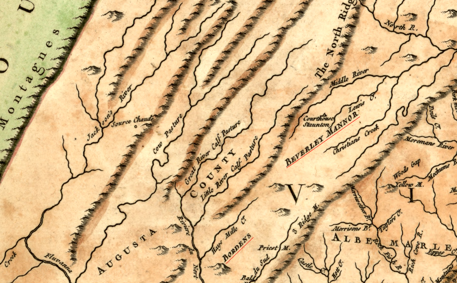 the Borden Grant was located south of Beverley Manor