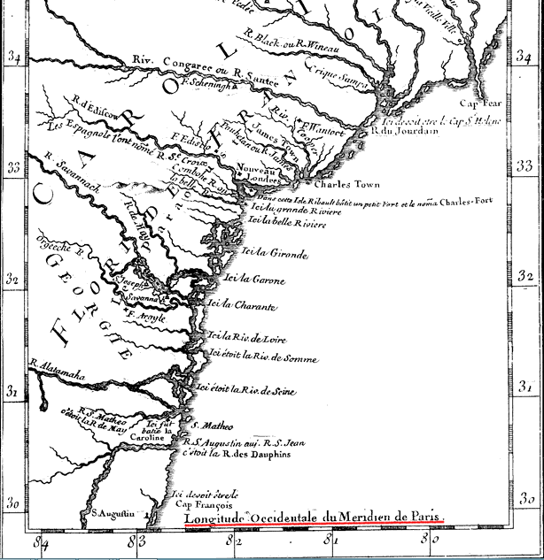 the French sought to control North America through colonization starting in 1562, and their mapmakers defined longitude based on a Prime Meridian that passed through Paris (rather than Greenwich, England)