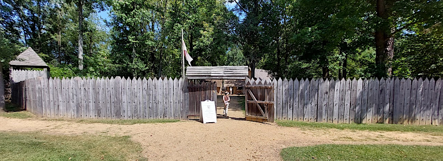 entrance to the reconstructed fort at Henricus Historical Park