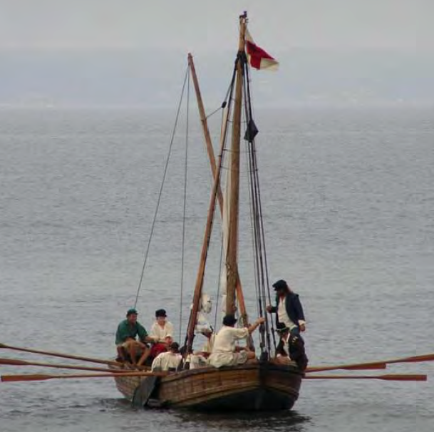 a shallop was small enough to be rowed up shallow rivers, but sturdy enough to be sailed across the Chesapeake Bay