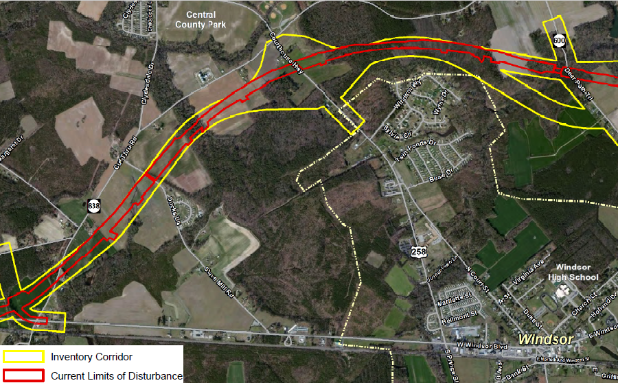 under Gov. McAuliffe, the revised plan for US 460 included a bypass north of Windsor
