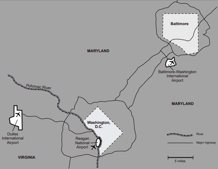 since Dulles opened in 1962, three airports have serviced the Washington-Baltimore metropolitan area
