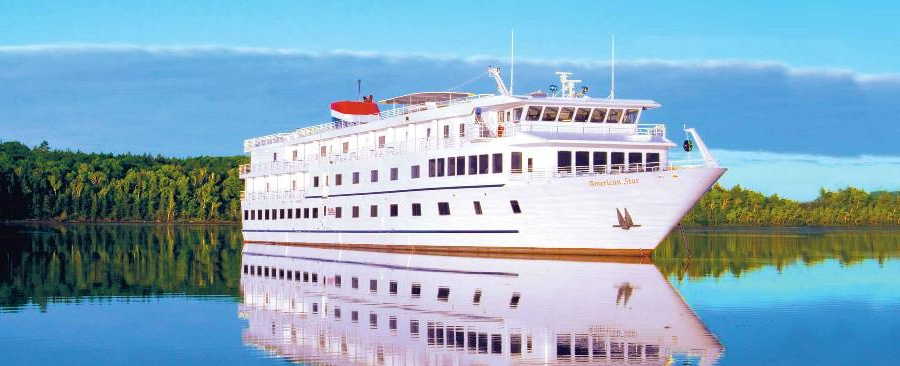 American Cruise Lines schedules the American Star, a 100-guest cruise ship, to visit Virginia ports on trips from Baltimore