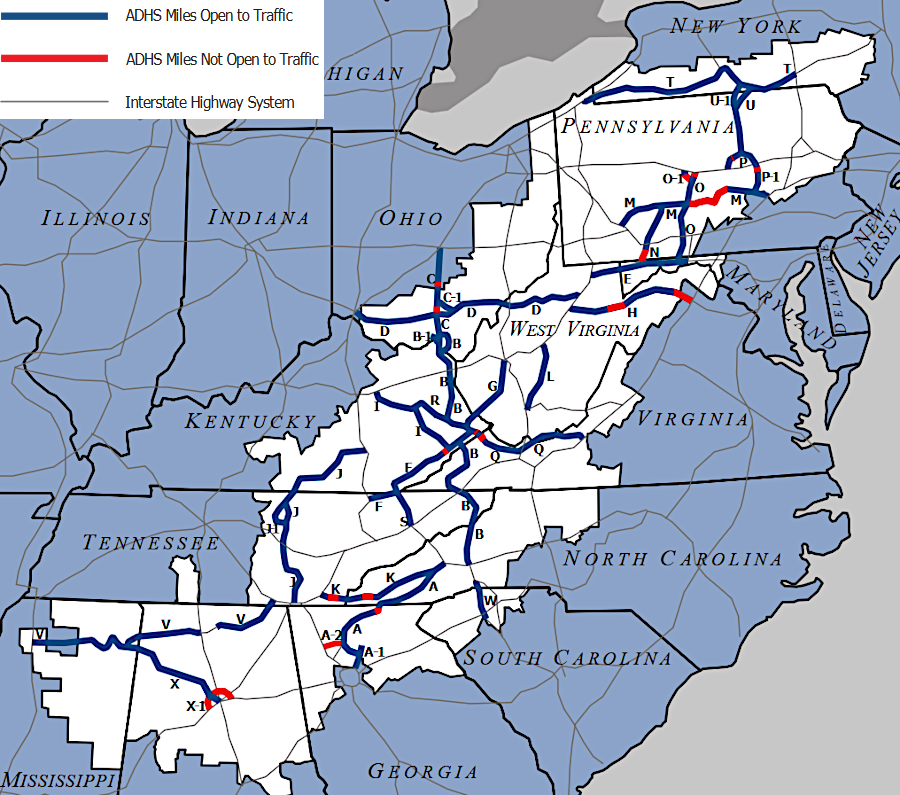 Corridor H is one of 23 designated corridors in the Appalachian Development Highway System (AHDS)